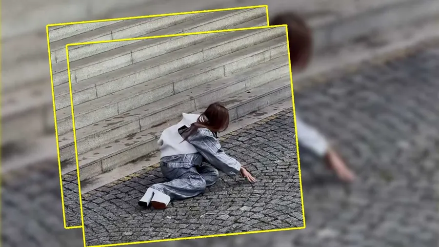 ¿De dónde surgió el video viral de la modelo que cae de las escaleras?
