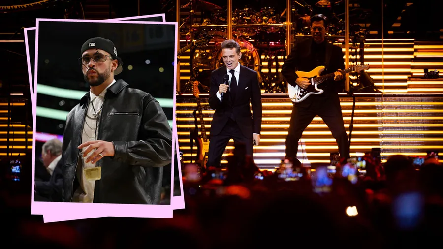 Bad Bunny y Kendall Jenner en el concierto de Luis Miguel.