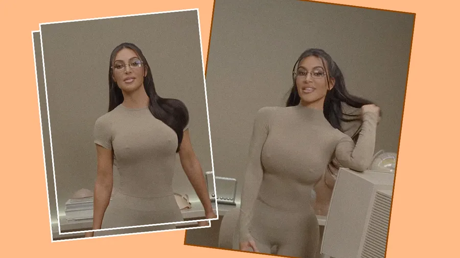 Kim Kardashian presenta el nuevo bra de Skims con nipples falsos integrados