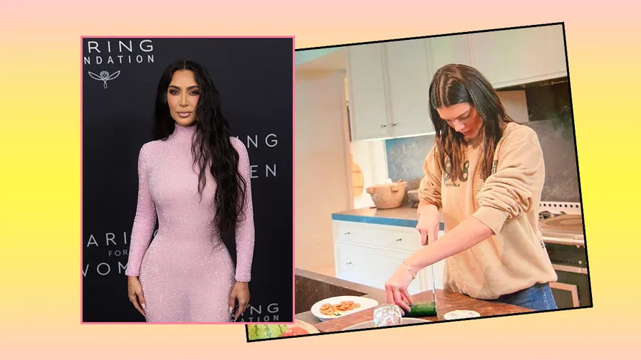 El internet cree que Kim Kardashian se burla de Kendall Jenner en American Horror Story al cortar un pepino.
