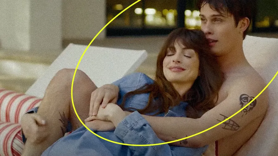 Las primeras imágenes de Anne Hathaway en la película inspirada en Harry Styles