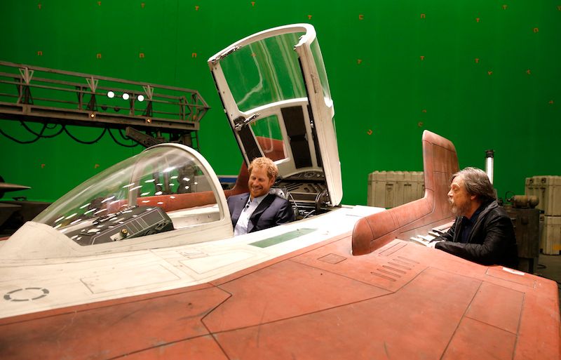 The Duke Of Cambridge And Prince Harry Visit The "Star Wars" Film Set