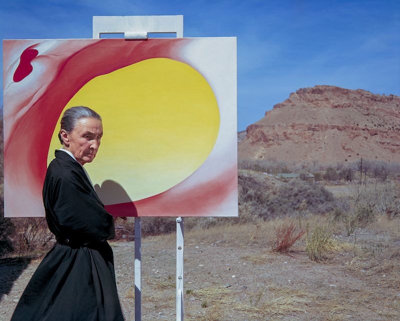 Georgia O'Keefe Painting Outdoors