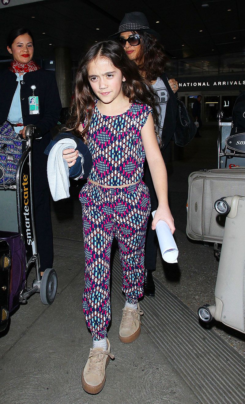 Salma Hayek at LAX International airport, Los Angeles, America - 24 Mar 2016