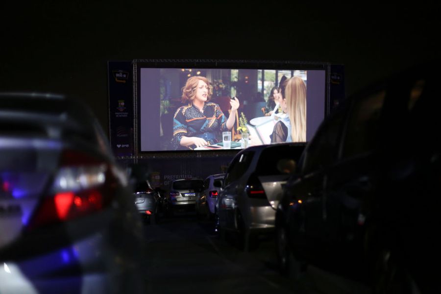 Cine Drive-In Opening at Espaço Niemeyer in Niteroi Amidst the Coronavirus (COVID - 19) Pandemic
