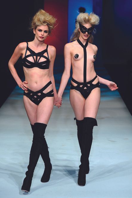 Lingerie London fashion show, Old Billingsgate, London, Britain - 24 Oct 2012