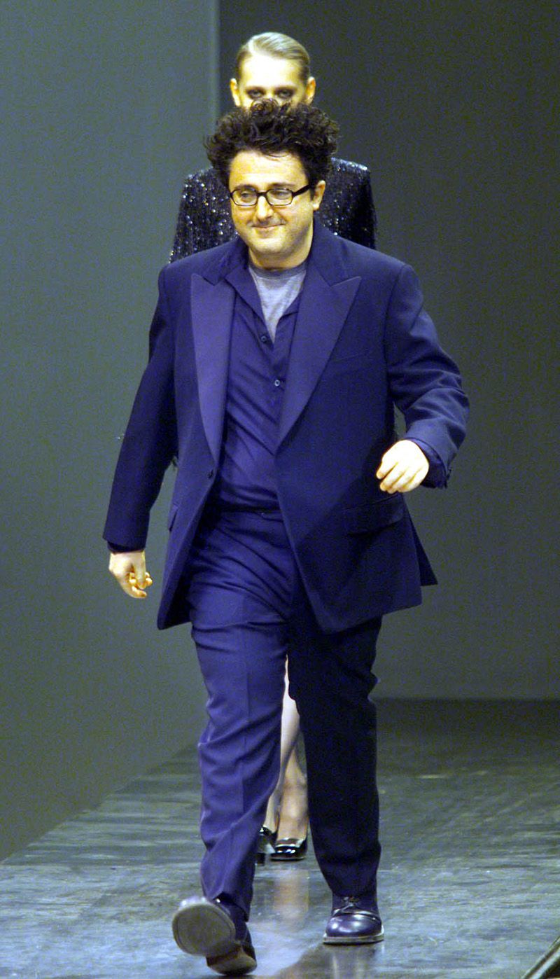 Paris Fashion Week - Israeli Designer Alber Elbaz On The Catwalk After His Ysl (yves Saintlaurent) Show