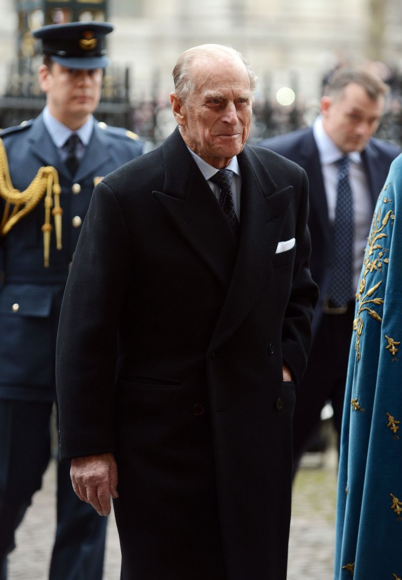 Prince Phillip The Duke Of Edinburgh Arrives At Westminster Abbey Without The Queen For Commonwealth Day London.