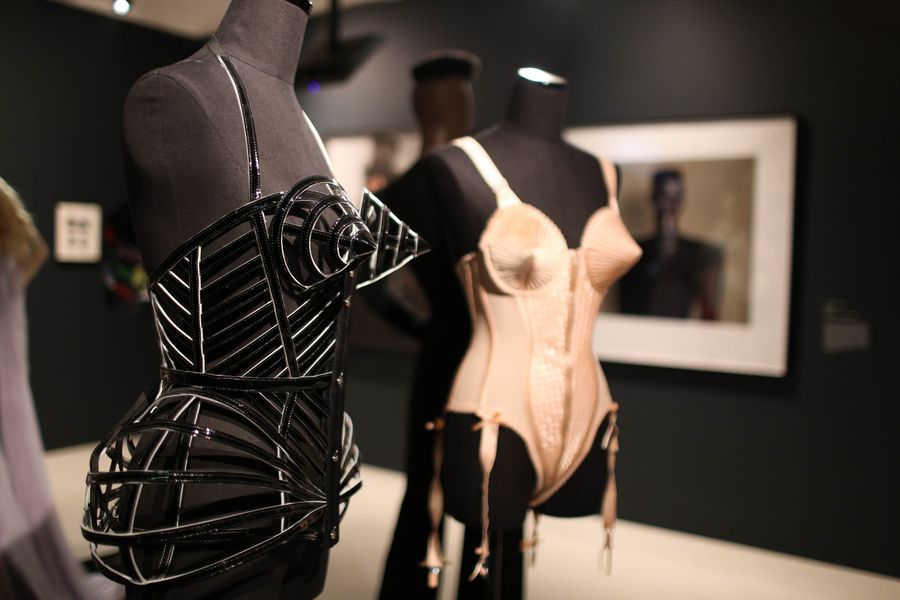 Jean Paul Gaultier opening 'The Fashion World of Jean Paul Gaultier: From the Sidewalk to the Catwalk' exhibition at the Barbican, London, Britain - 08 Apr 2014