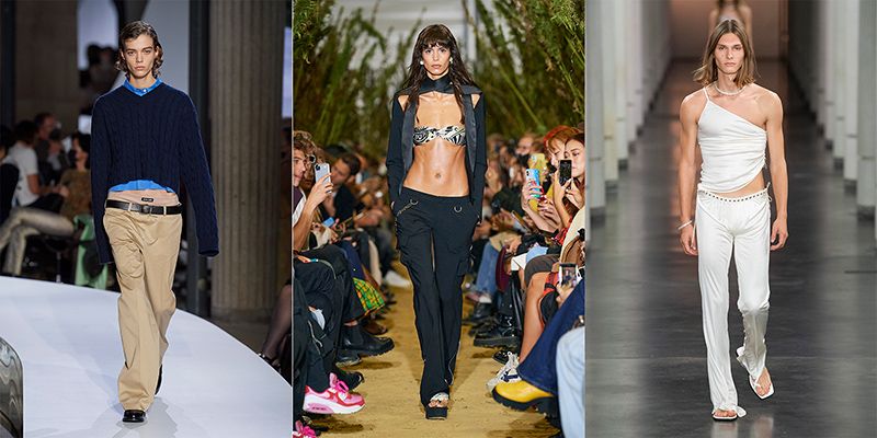 paris fashion week tendencias ss22 pantalones tiro bajo