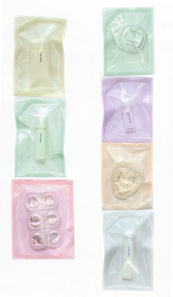 prada skincare packaging