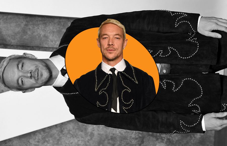 Diplo en el front row de Versace FW23.