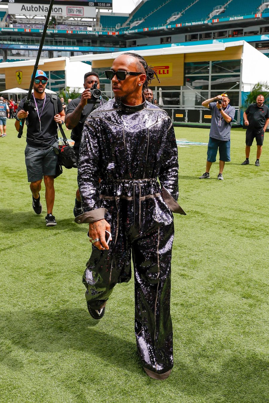 Lewis Hamilton en el Gran Premio de Miami. 