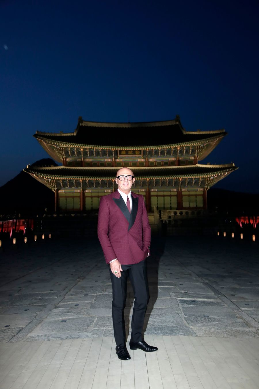 Marco Bizzarri en el desfile de Gucci en Seúl.