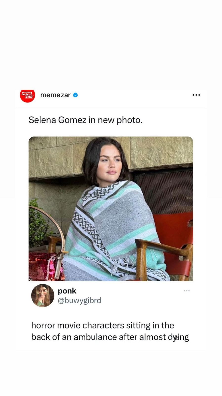 Selena Gomez se unió al trend de su meme- 