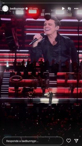 Bad Bunny y Kendall Jenner asisten al concierto de Luis Miguel. 