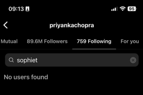 Sophie Turner y Priyanka Chopra se dan unfollow en Instagram.