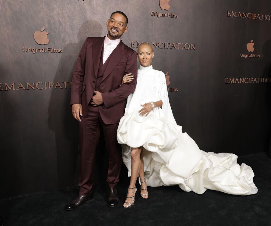 Will Smith y Jada Pinkett Smith en la alfombra roja.