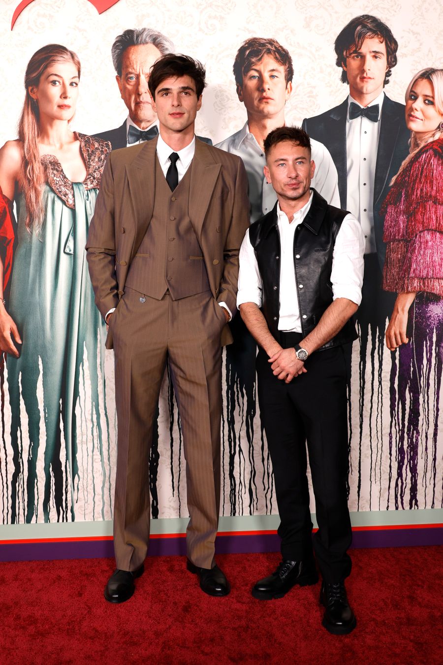 Jacob Elordi y Barry Keoghan en la premiere de "Saltburn".