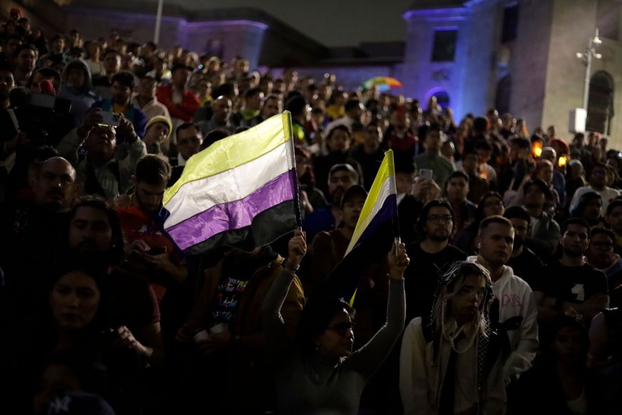 LGBTTTIQ+ community condemns the death of Magistrate Jesus Osiel Baena Saucedo in Mexico, Mexico City, Mexico City, Mexico - 13 Nov 2023