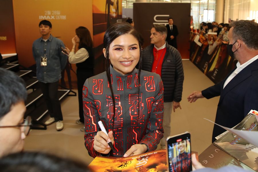 Zendaya en la gira de prensa de Dune 2 en Corea del Sur.