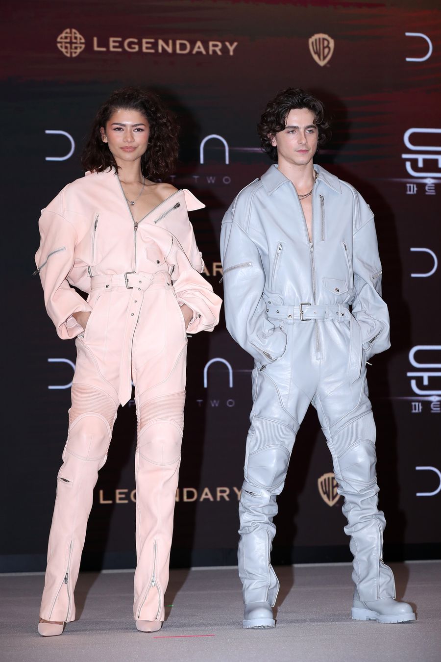 Los looks coordinados de Zendayay Timothée Chalamet en Corea del Sur