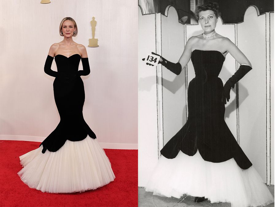 Carey Mulligan en una recreación de Balenciaga