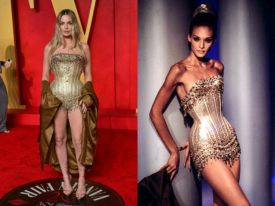Margot Robbie en vintage Thierry Mugler