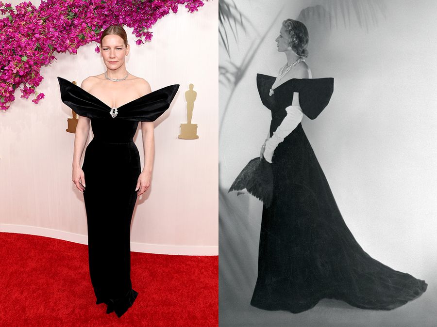 Sandra Hüller en una recreación de Schiaparelli