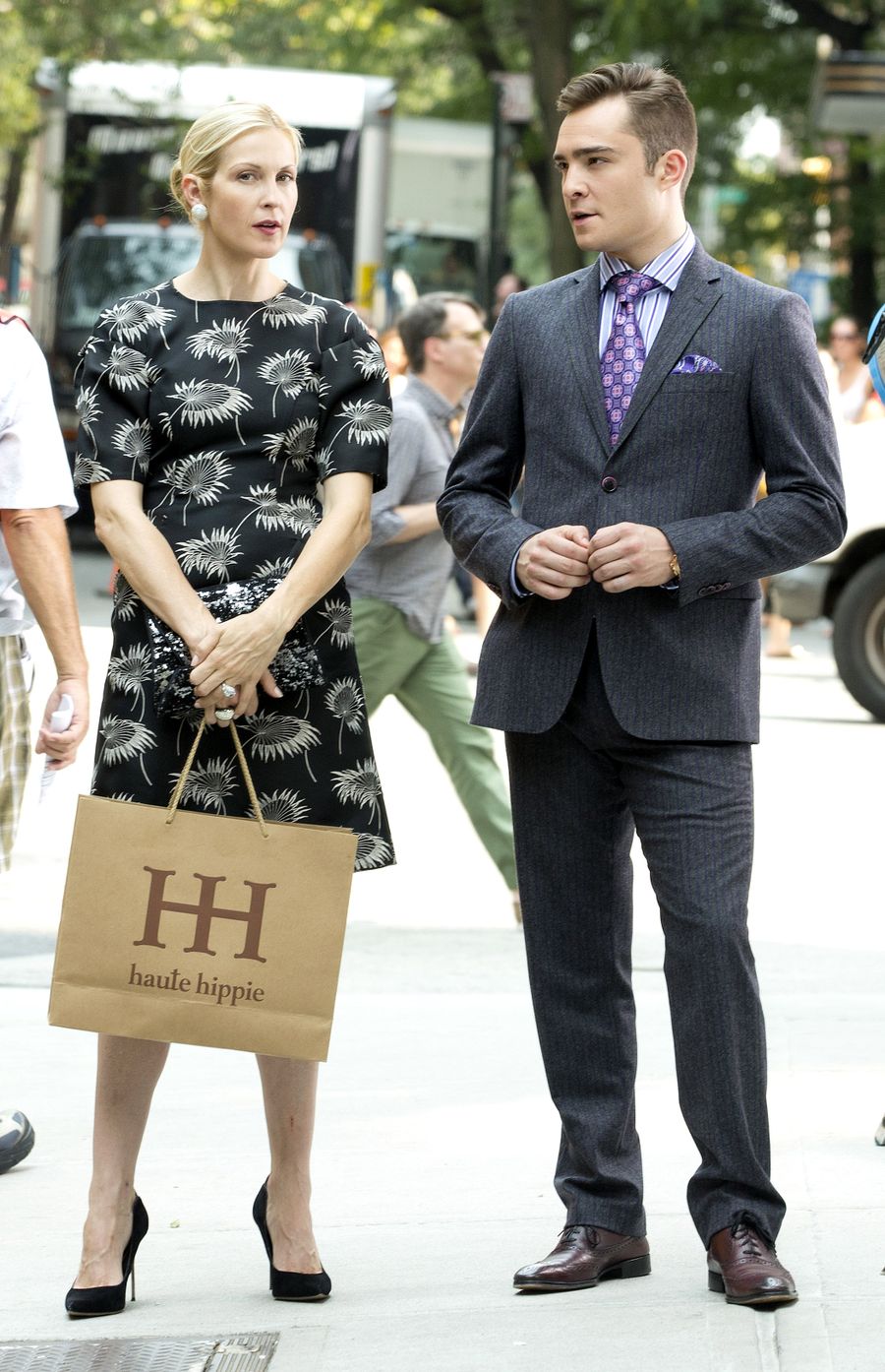 'Gossip Girl' on set filming, New York, America - 17 Aug 2012