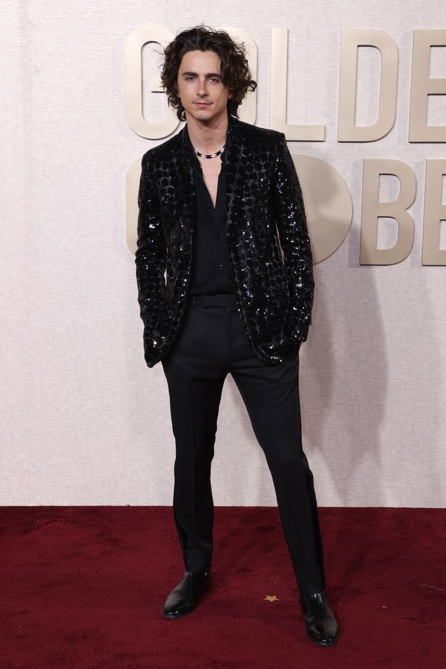 Timothée Chalamet en los Golden Globes 2024