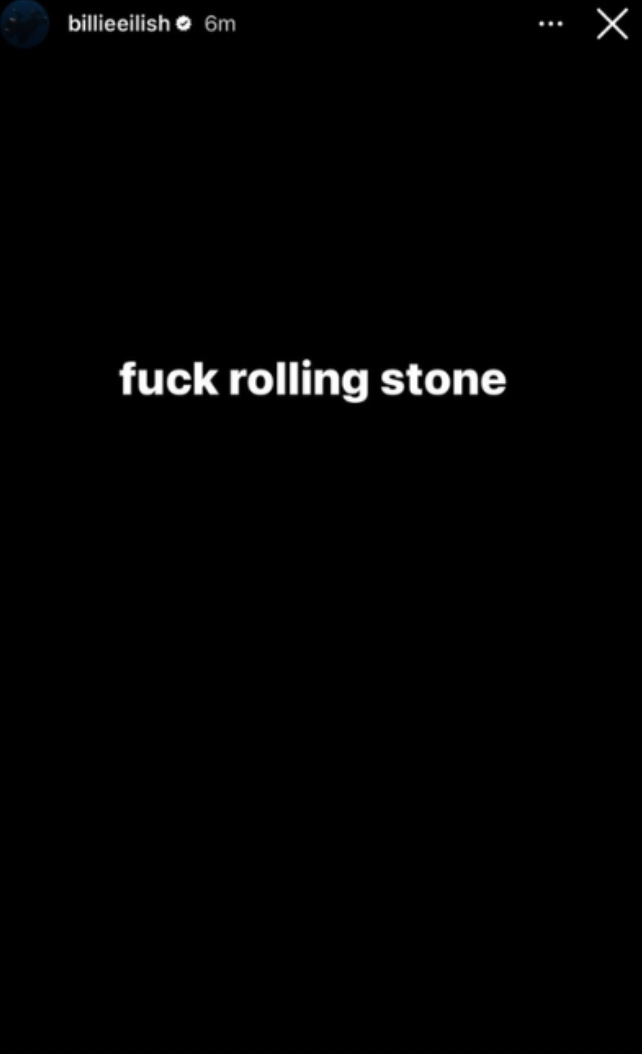 Billie Eilish estalla contra Rolling Stone por filtrar las canciones de su álbum