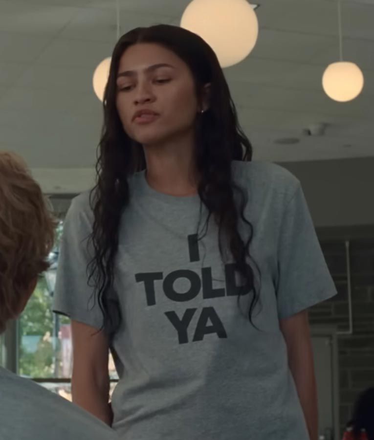 La historia detrás de la playera "I Told Ya" que Zendaya usa en Desafiantes