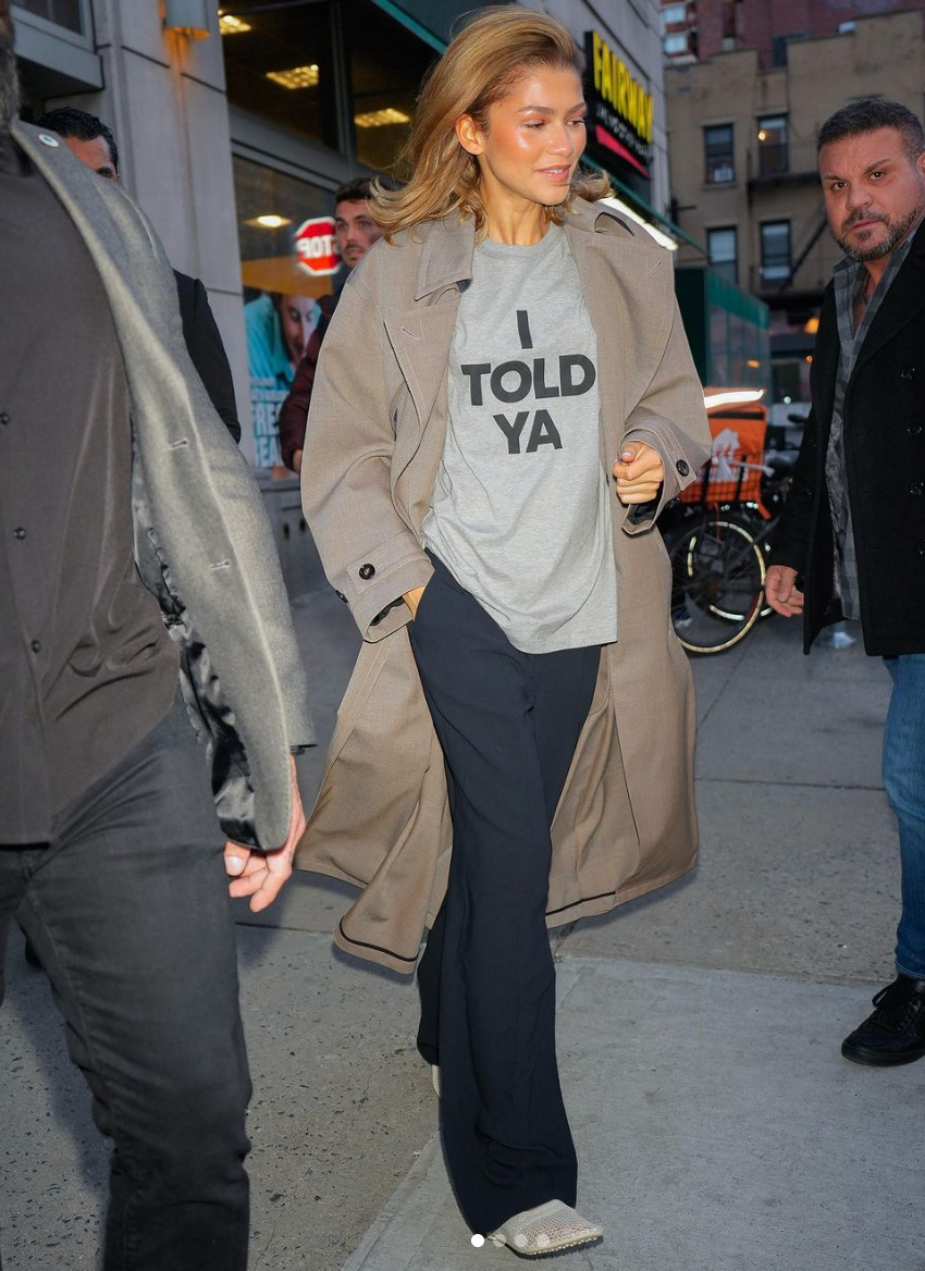 La historia detrás de la playera "I told Ya" que Zendaya usa en Desafiantes