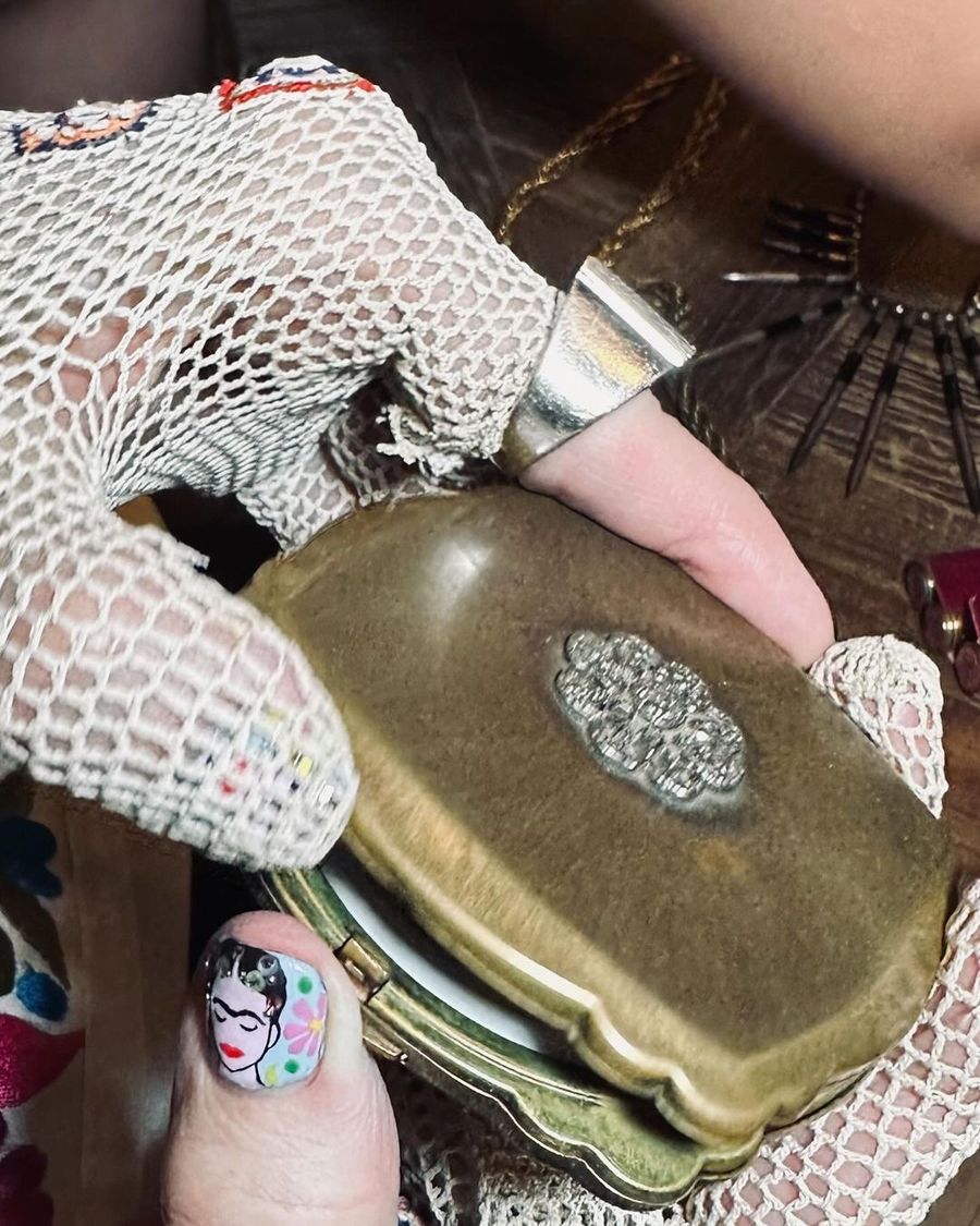 A Beautiful  Souvenir -visiting the family home of my Eternal Muse -Frida Kahlo.In Mexico City For me it was magical to try on her clothes and jewelry, to read her journals and letters and to  look at photos I’d never  seen before. (4).jpg