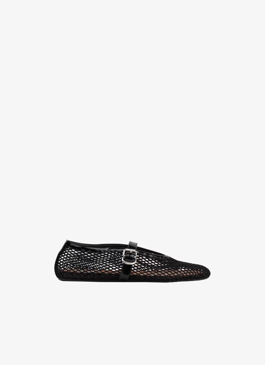 Alaïa Ballet Flats in Fishnet
