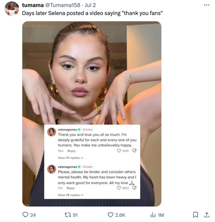 X asegura que Selena Gomez es la verdadera villana de las redes sociales