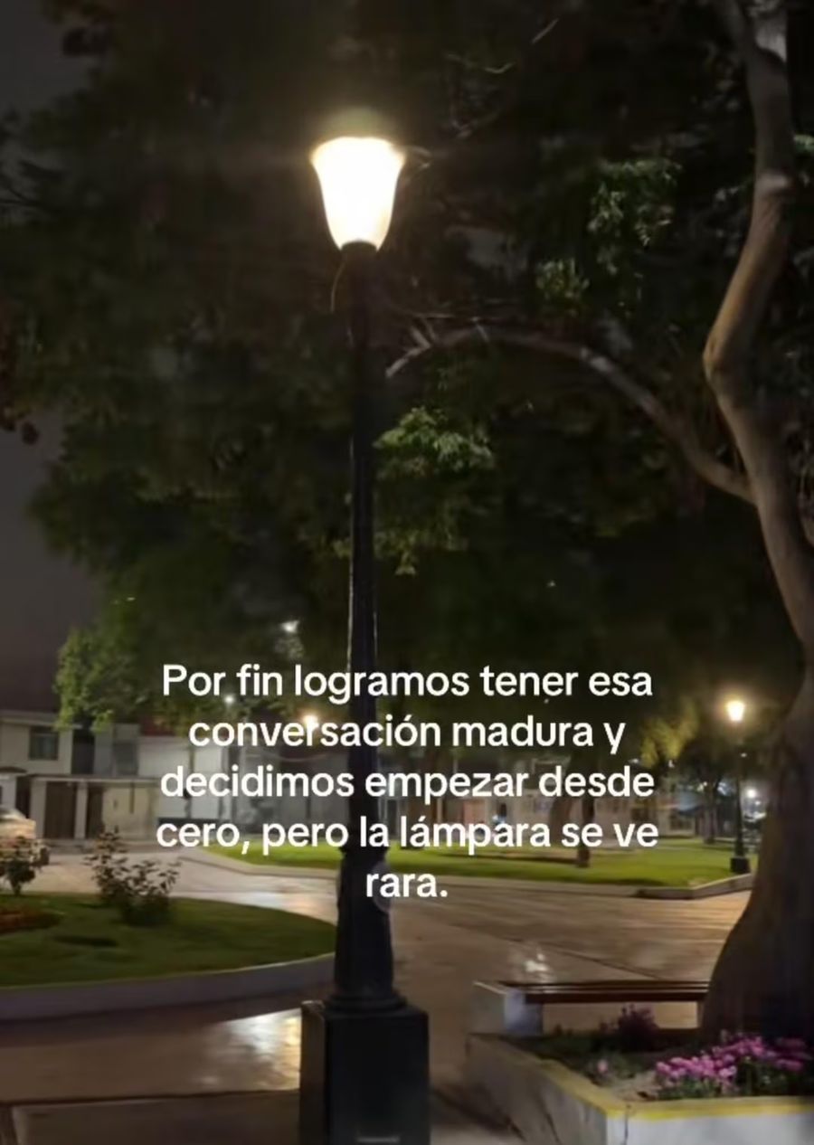 la lámpara está rota