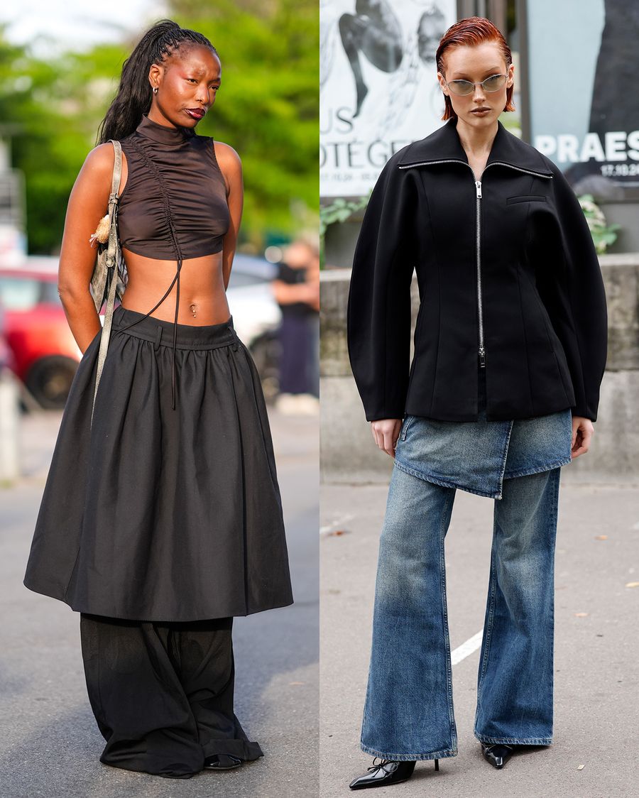 La prenda perfecta para elevar tu godín interior: faldita pantalón al estilo Kaia Gerber.