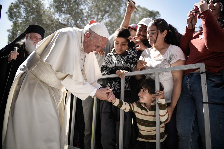 Pope Francis Visits The Greek Island Of Lesbos To Meet With Migrants