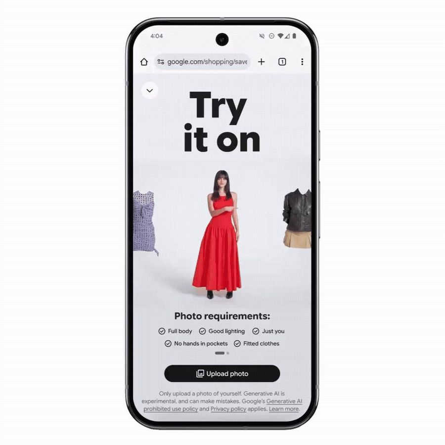 google try it on