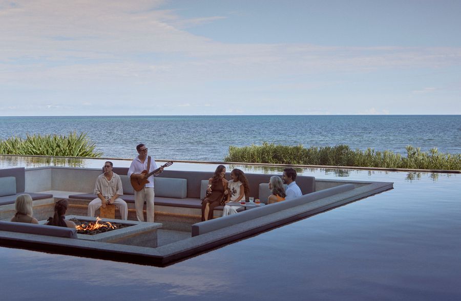 Firepit en Waldorf Astoria Riviera Maya